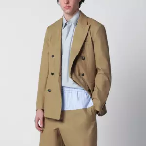 Dries Van Noten Camel double-breasted jacket
