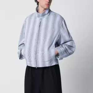 Dries Van Noten Textured striped zip jacket