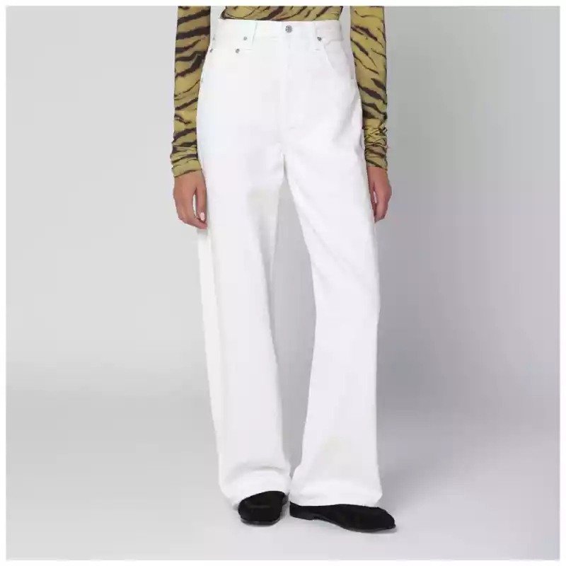 Citizens of Humanity White Pashmina Ayla baggy jeans