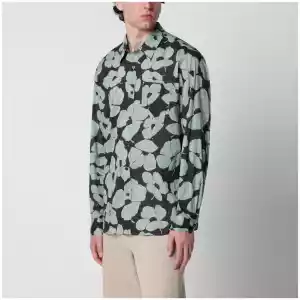 Dries Van Noten Shirt with Floral Print Pistachio Color