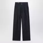 Dries Van Noten Wide-leg indigo blue jeans