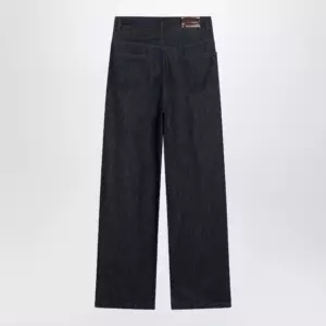 Dries Van Noten Wide-leg indigo blue jeans