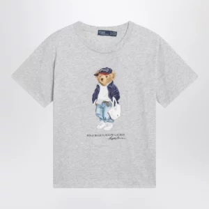 Polo Ralph Lauren Grey Polo Bear Cotton T-Shirt