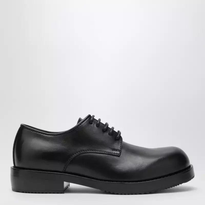 Dries Van Noten Classic black leather derby shoes