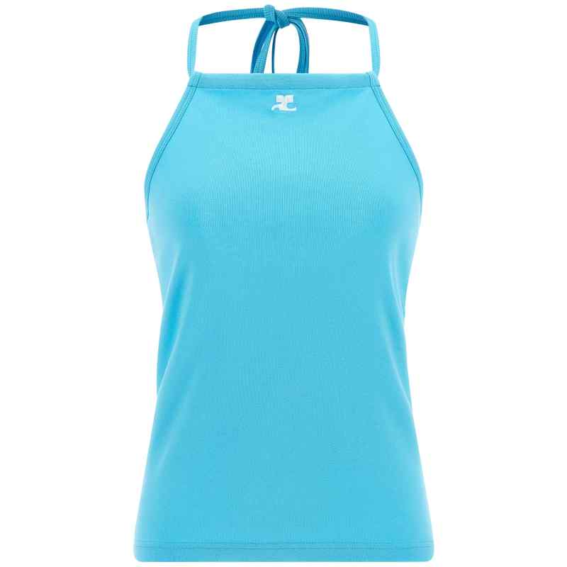 Courreges Logo Embroidery Tank Top