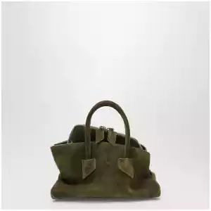 The Attico La Passeggiata Mini khaki green suede bag
