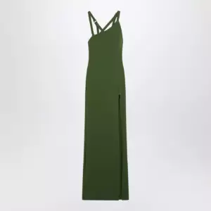 The Attico Long green dress with slit