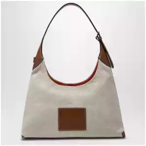 Marc Jacobs Sack Bag bucket bag in canvas and leather beige/argan
