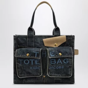 Marc Jacobs The Cargo Tote Bag large in denim and suede