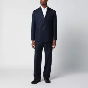Tagliatore Blue wool double-breasted suit