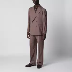 Tagliatore Taupe double-breasted wool suit