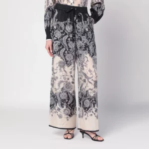 ZIMMERMANN Cream Rhiannon trousers with fantasy print