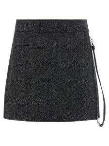 Courreges Zipped Caviar Mini Skirt