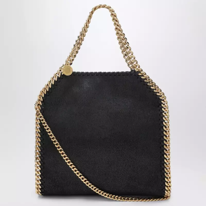 Stella McCartney Black/gold Falabella Mini Tote bag