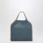 Stella McCartney Falabella micro tote bag in vegan leather blue