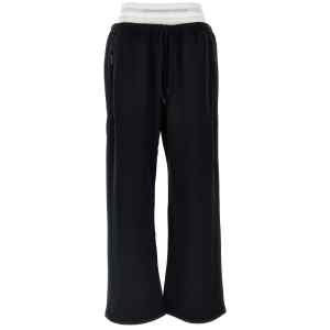 T By Alexander Wang Wide Leg W/ Logo Elastic Exposed Brief Joggers