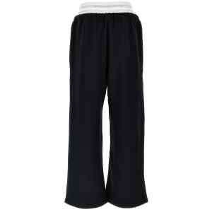 T By Alexander Wang Wide Leg W/ Logo Elastic Exposed Brief Joggers