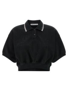 T By Alexander Wang Intarsia Collar Polo Shirt