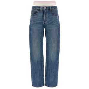 Denim X Alexander Wang Slit Hem Prestyle Hotfix Mesh Undie Jeans