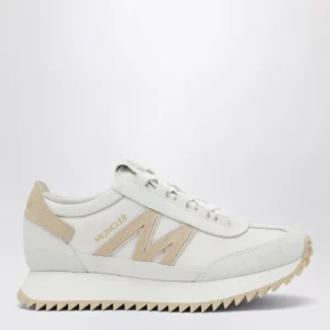 Moncler Pacey2 sneaker in white canvas and leather