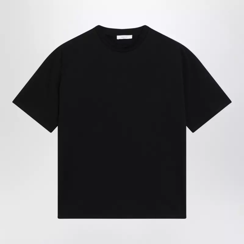 The Row Black cotton short-sleeve crewneck T-shirt