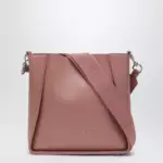 Stella McCartney Square pink crossbody bag with logo