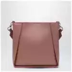 Stella McCartney Square pink crossbody bag with logo