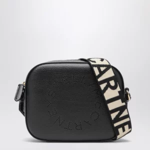 Stella McCartney Black Camera Bag With Perforated Logo