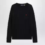 Polo Ralph Lauren Navy blue cable-knit cotton sweater