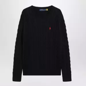 Polo Ralph Lauren Navy blue cable-knit cotton sweater