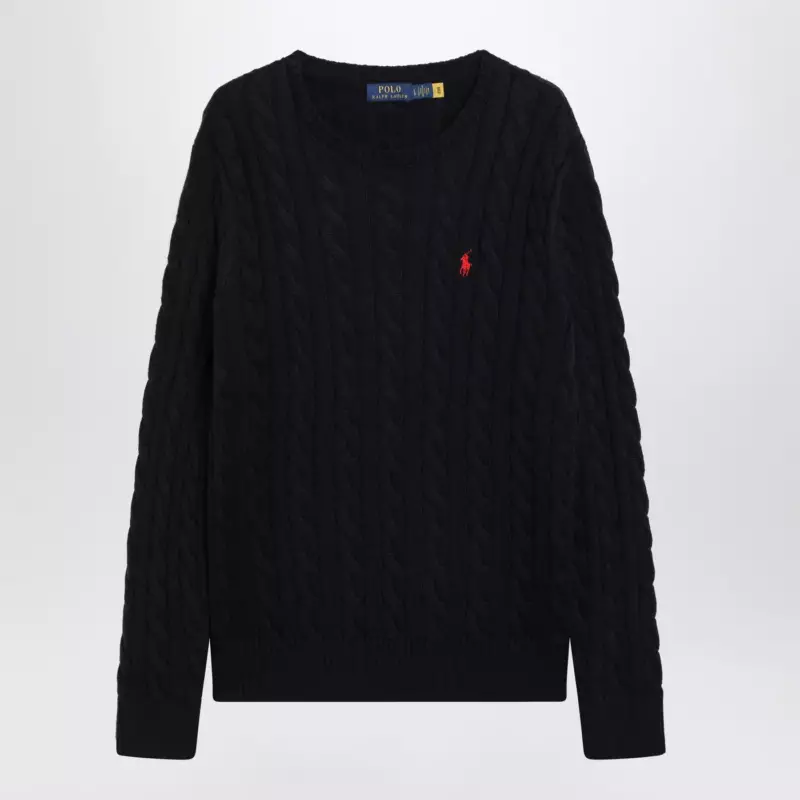 Polo Ralph Lauren Navy blue cable-knit cotton sweater