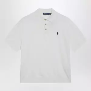 Polo Ralph Lauren White cotton polo-collar sweater