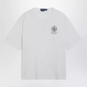 Polo Ralph Lauren White Relaxed-Fit T-Shirt With Logo Prints