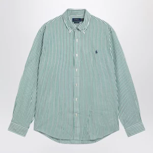 Polo Ralph Lauren White/green striped Custom-Fit shirt