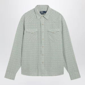 Polo Ralph Lauren White/green Classic-Fit madras western shirt