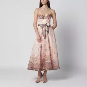 ZIMMERMANN Pink Alchemy midi dress with paisley pattern