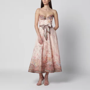 ZIMMERMANN Pink Alchemy midi dress with paisley pattern