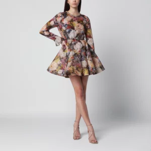ZIMMERMANN Alchemy peplum mini dress with floral print