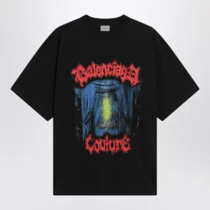 Balenciaga Salon de Couture cotton jersey T-shirt in black