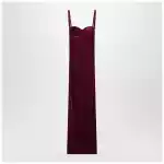 Balenciaga Long plum-colored velvet dress