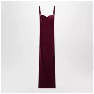 Balenciaga Long plum-colored velvet dress