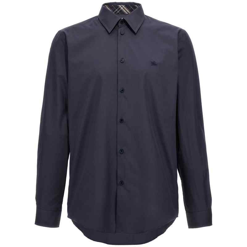 8105133INDIGO_01_M_2025-01-16T08-03-02.898Z-1 Burberry Logo Embroidery Shirt