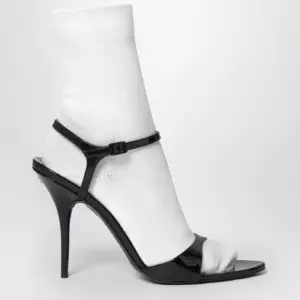 Balenciaga Avenue Sock black sandal in patent leather and mesh
