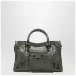 Balenciaga Le City small tote bag in military green