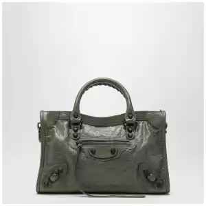 Balenciaga Le City small tote bag in military green
