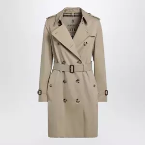 Burberry Beige double-breasted Kensington cotton trench coat