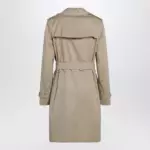 Burberry Beige double-breasted Kensington cotton trench coat