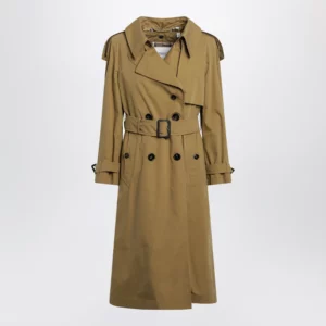 Burberry Double-breasted trench coat in cotton blend brown
