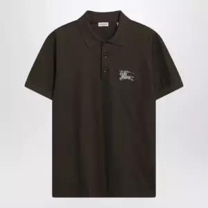 Burberry Dark green cotton polo shirt with EKD