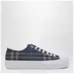 Burberry Blue Check cotton sneakers